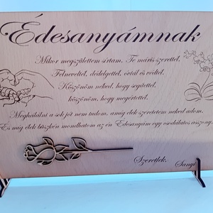 Anya vers tábla, A/4- Anyáknapjára, Esküvői köszönet ajándék - otthon & életmód - dekoráció - kép & falikép - táblakép - Meska.hu