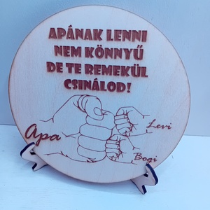 Apák napi tábla, Otthon & Életmód, Dekoráció, Kép & Falikép, Táblakép, Famegmunkálás, MESKA