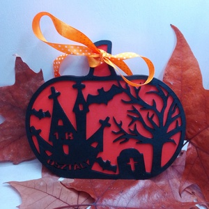Halloween ajtódísz-kopogtató - otthon & életmód - dekoráció - fali és függő dekoráció - betű & név - Meska.hu