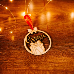 Egyedi saját névvel ellátott karácsonyfadísz - karácsony - karácsonyi lakásdekoráció - karácsonyfadíszek - Meska.hu