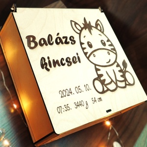Baba ajándék doboz keresztelőre, babalátogatóba, névadóra - kellékek & szerszámok - csomagolóanyag - doboz, henger - Meska.hu