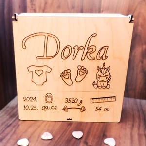 Baba ajándék doboz keresztelőre, babalátogatóba, névadóra - játék & sport - keresztelőajándékok - Meska.hu