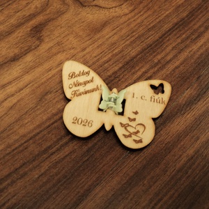 Pillangó-Hajcsatt-Névreszóló -Nőnapi ajándék apróságoknak-oviba, bölcsibe, suliba - játék & sport - ovis felszerelés - egyéb ovis kiegészítő - Meska.hu