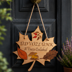 Egyedi Őszi ajtódísz-kopogtató, Otthon & Életmód, Dekoráció, Fali és függő dekoráció, Betű & Név, Famegmunkálás, MESKA