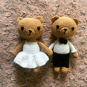 Maci menyasszony és vőlegény - Meska.hu