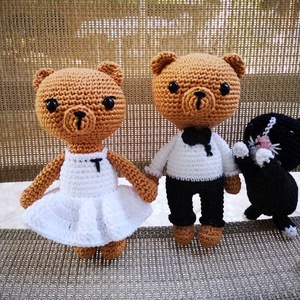 Maci házaspár - játék & sport - plüssállat & játékfigura - maci - Meska.hu