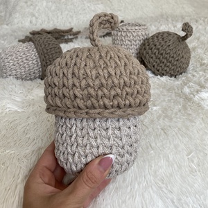 Makkocska fedeles kosár, Otthon & Életmód, Dekoráció, Asztal és polc dekoráció, Asztaldísz, Horgolás, MESKA