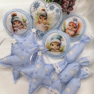 Karácsonyi dísz, Karácsony, Karácsonyi lakásdekoráció, Karácsonyfadíszek, Varrás, MESKA