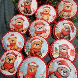 Karácsonyi dísz, Karácsony, Karácsonyi lakásdekoráció, Karácsonyfadíszek, Varrás, MESKA