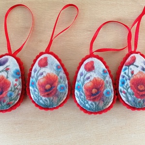 Virág mintás tojás dísz - Meska.hu