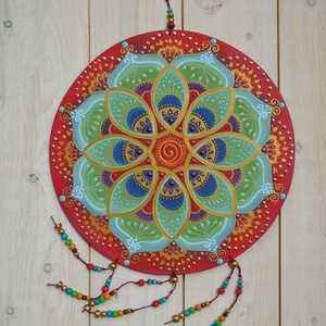Zöld Virág Mandala - Meska.hu