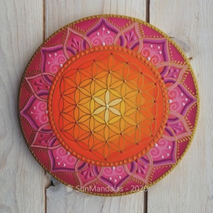 Rózsaszín Mandala  - otthon & életmód - dekoráció - Meska.hu