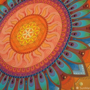 Kék Virág Mandala - otthon & életmód - dekoráció - spiritualitás - mandala - Meska.hu
