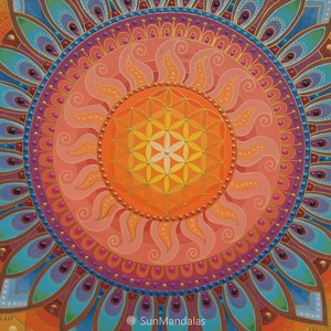 Kék Virág Mandala - otthon & életmód - dekoráció - spiritualitás - mandala - Meska.hu