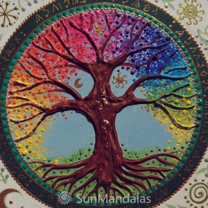 Szivárvány  Mandala  / Életfa  - otthon & életmód - dekoráció - spiritualitás - mandala - Meska.hu