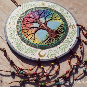 Szivárvány  Mandala  / Életfa  - otthon & életmód - dekoráció - spiritualitás - mandala - Meska.hu