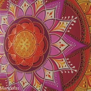 Sárga Virág Mandala   - otthon & életmód - dekoráció - spiritualitás - mandala - Meska.hu