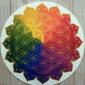 Szivárvány Élet Virága Mandala - Meska.hu