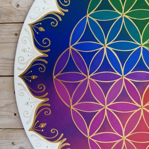 Szivárvány Élet Virága Mandala - otthon & életmód - dekoráció - spiritualitás - mandala - Meska.hu