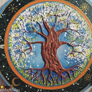 Meggyfa  Mandala  / Életfa  - otthon & életmód - dekoráció - spiritualitás - mandala - Meska.hu