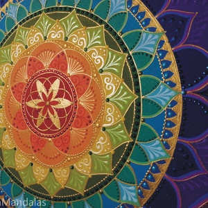 Életvirága  Mandala  Csakra színekkel  - otthon & életmód - dekoráció - spiritualitás - mandala - Meska.hu