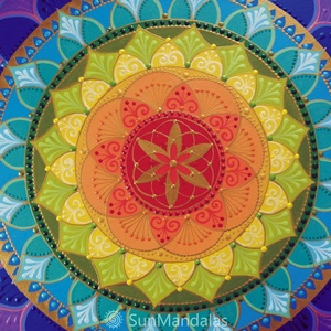 Életvirága  Mandala  Csakra színekkel  - otthon & életmód - dekoráció - spiritualitás - mandala - Meska.hu