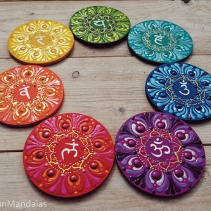 Csakra sor hűtőmágnes - otthon & életmód - dekoráció - spiritualitás - mandala - Meska.hu