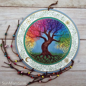 Szivárvány Életfa ( Mandala)  - Meska.hu