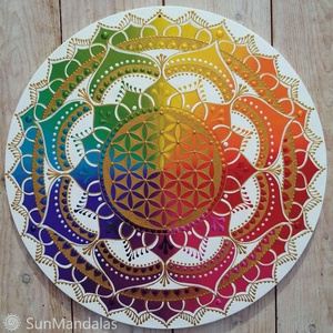 Szivárvány Mandala - otthon & életmód - dekoráció - spiritualitás - mandala - Meska.hu