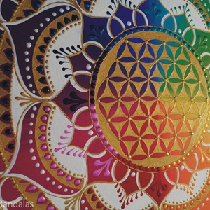 Szivárvány Mandala - otthon & életmód - dekoráció - spiritualitás - mandala - Meska.hu