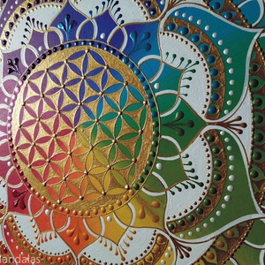 Szivárvány Mandala - otthon & életmód - dekoráció - spiritualitás - mandala - Meska.hu