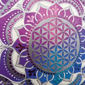  Kék-lila  Mandala - otthon & életmód - dekoráció - spiritualitás - mandala - Meska.hu