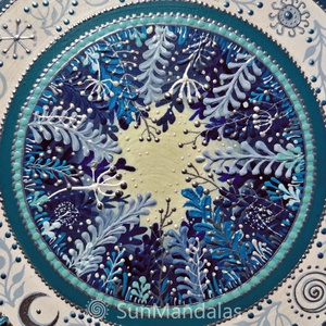 Ezüst erdei Hold  - otthon & életmód - dekoráció - spiritualitás - mandala - Meska.hu