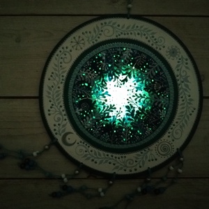 Ezüst erdei Hold  - otthon & életmód - dekoráció - spiritualitás - mandala - Meska.hu