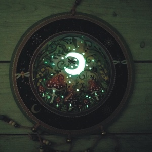 Varázserdő piros gombákkal  - otthon & életmód - dekoráció - spiritualitás - mandala - Meska.hu
