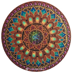  Inka  Mandala, Otthon & Életmód, Dekoráció, Spiritualitás, Mandala, Festett tárgyak, MESKA