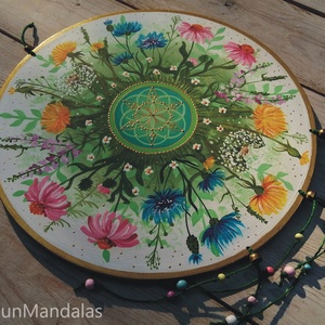  Vadvirágos Mandala Életmag szimbólummal  - otthon & életmód - dekoráció - spiritualitás - mandala - Meska.hu