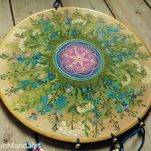  Nefelejcses Mandala Életmag szimbólummal  - otthon & életmód - dekoráció - spiritualitás - mandala - Meska.hu