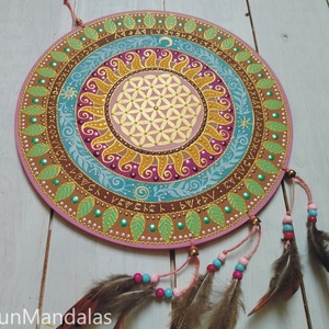 Amulett Mandala, Otthon & Életmód, Dekoráció, Spiritualitás, Mandala, Festett tárgyak, MESKA