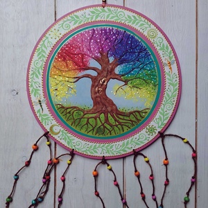 Szivárvány  Életfa  - otthon & életmód - dekoráció - fali és függő dekoráció - falra akasztható dekor - Meska.hu