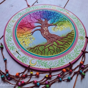 Szivárvány  Életfa  - otthon & életmód - dekoráció - fali és függő dekoráció - falra akasztható dekor - Meska.hu