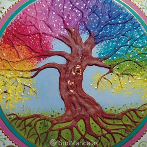 Szivárvány  Életfa  - otthon & életmód - dekoráció - fali és függő dekoráció - falra akasztható dekor - Meska.hu