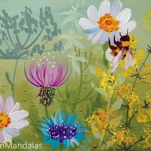  Margarétás Mandala Életvirága szimbólummal  - otthon & életmód - dekoráció - spiritualitás - mandala - Meska.hu