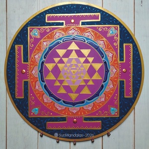 Sri Yantra, Otthon & Életmód, Dekoráció, Spiritualitás, Mandala, Festett tárgyak, MESKA