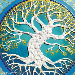 Arany nyír  Életfa  - otthon & életmód - dekoráció - fali és függő dekoráció - falra akasztható dekor - Meska.hu