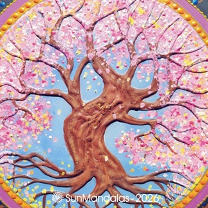 Cseresznyevirág   Életfa  - otthon & életmód - dekoráció - fali és függő dekoráció - falra akasztható dekor - Meska.hu