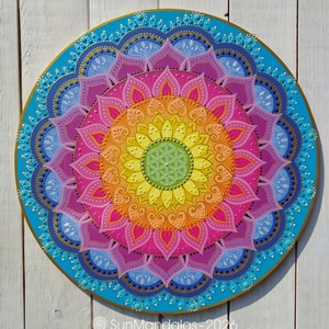 Szivárvány Mandala  - Meska.hu