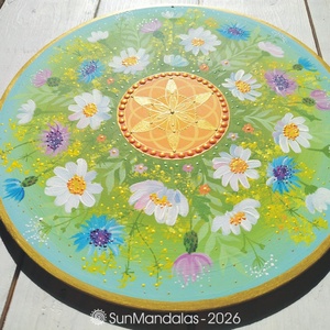  Kis Kamillás Mandala Életmag szimbólummal  - otthon & életmód - dekoráció - spiritualitás - mandala - Meska.hu
