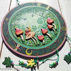 Varázserdő piros gombákkal  - otthon & életmód - dekoráció - spiritualitás - mandala - Meska.hu