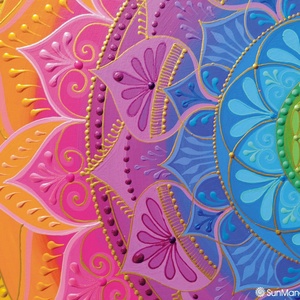  Sárga Szivárvány Mandala  - otthon & életmód - dekoráció - spiritualitás - mandala - Meska.hu